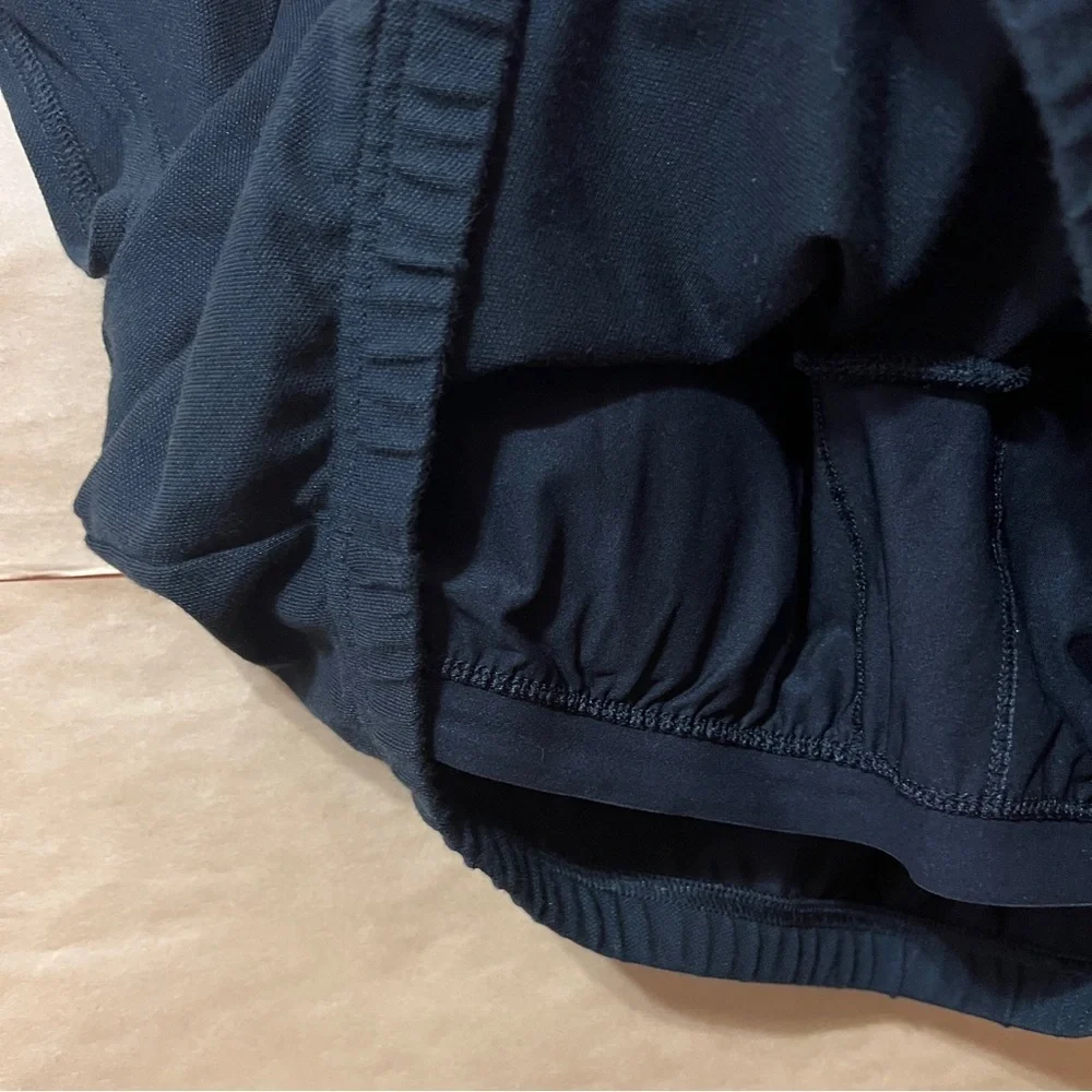 Alo | Cropped Prestige Polo Shirt Collared Built in Bra Top Pique Black Size L